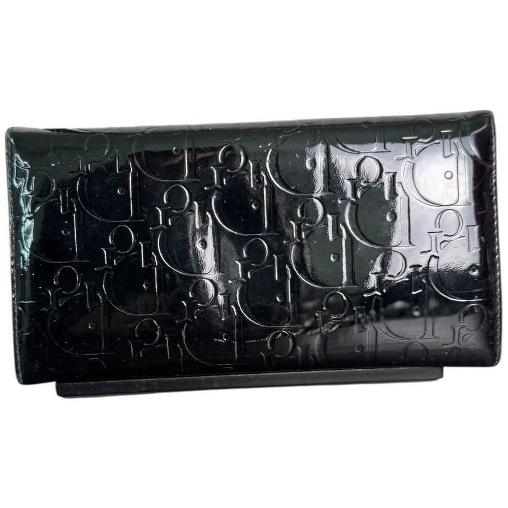 Dior Patent Leather‎ Continental Signature Long Wallet - Picture 2 of 12